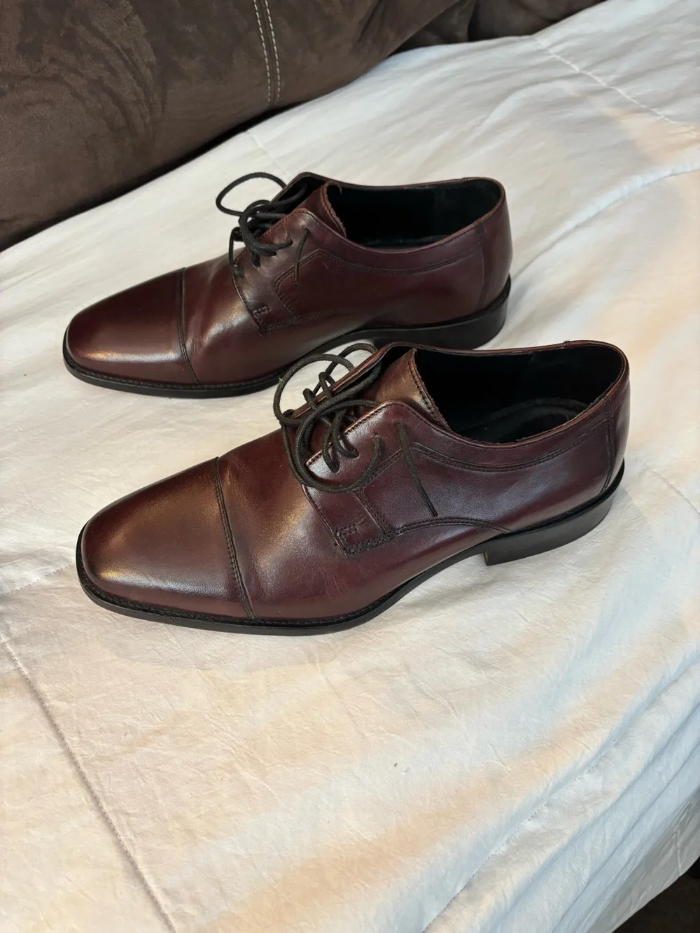 J. Murphy Men's Cap-Toe Dress Oxfords in Burgundy